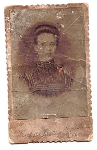 Mi tatarabuela Josefa García retratada por Baptista Lhuillier en Pelotas (Rio Grande do Sul, Brasil) Los que se fueron