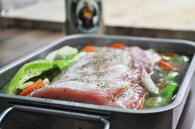 Lomo a la cerveza al horno y salsa de Manzana y pasas