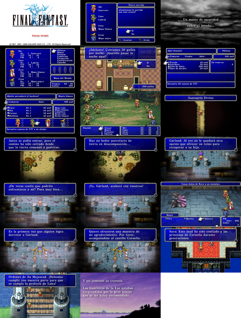 Final-Fantasy-I-Anniversary-Edition-PSP-español-castellano Final Fantasy I Anniversary Edition PSP español castellano 774x1024 Final Fantasy I: Anniversary Edition de PSP traducido al español