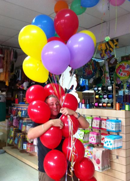 Guirnaldas con globos, o globos cadena