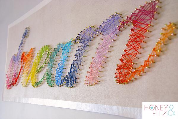 Diy: Un cuadro con clavos e hilo Diy: Un cuadro con clavos e hilo