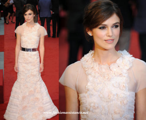 Keira Knightley exquisita de Chanel Couture en el estreno en Londres de Anna Karenina