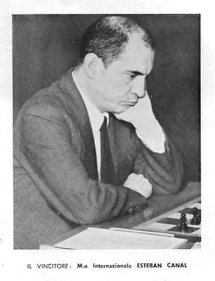 Esteban canal, ganador del Torneo Internacional de Ajedrez de Venecia 1953 El peruano esteban Canal
