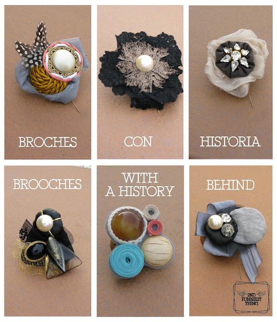 Regalo original: broches con historia / Different gift: brooches with a history behind