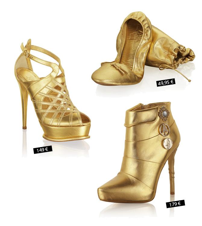 calzado dorado anne dello russo Anna Dello Russo su coleccion completa para H