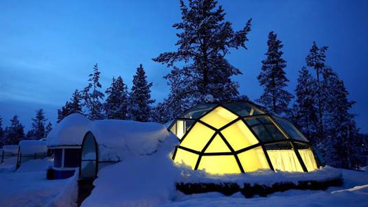 El iglú de cristal, Laponia.