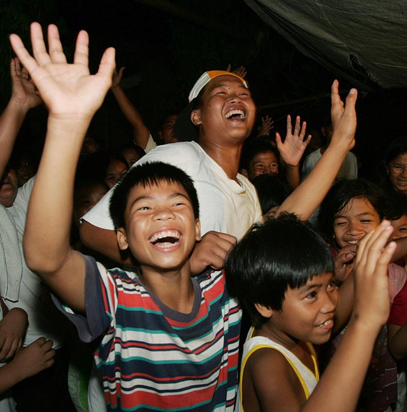 Las caras de la alegría y la felicidad