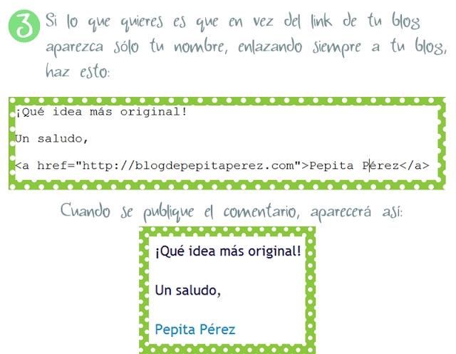 Tutorial para el blog: firma enlazada para los comentarios Tutorial para el blog: firma enlazada para los comentarios