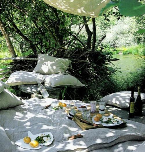 ... recibir en casa... un picnic en el jardín...