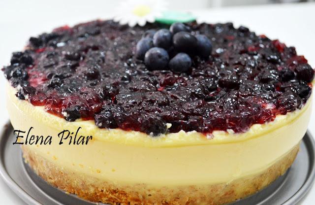 Tarta de Queso Fresco y Arándanos Tarta de Queso Fresco y Arándanos