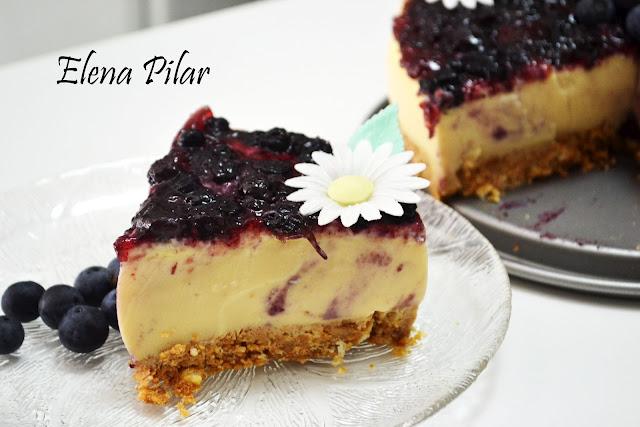 Tarta de Queso Fresco y Arándanos Tarta de Queso Fresco y Arándanos
