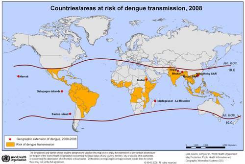 dengue mapa Vacuna contra el dengue