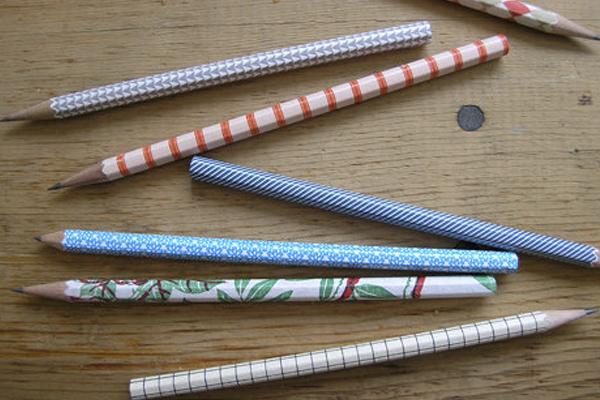 lapiceros forrados con papel de colores lapiceros forrados con papel