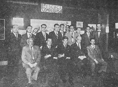 Participantes en el I Torneo Internacional del Ajedrez Condal Club con Koltanowski, Lilienthal y Tartakower Participantes del I Torneo Internacional del Ajedrez Condal Club, 1934