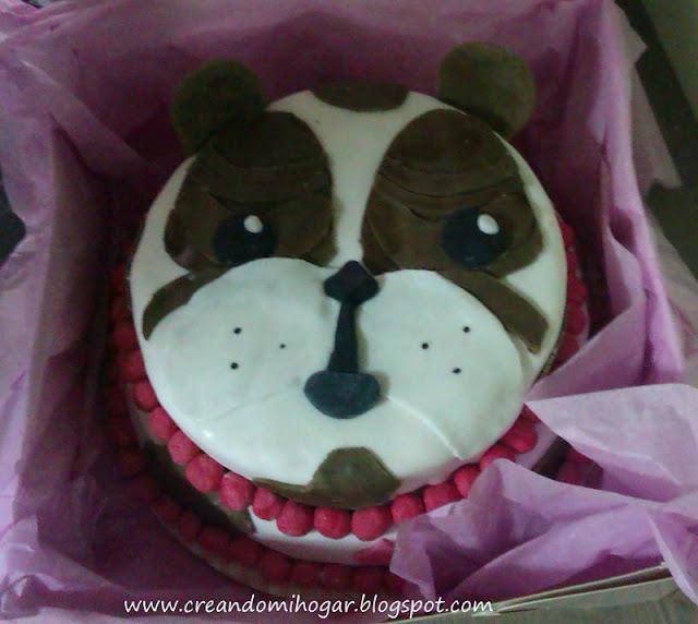 Tarta fondant : Bulldog cake.