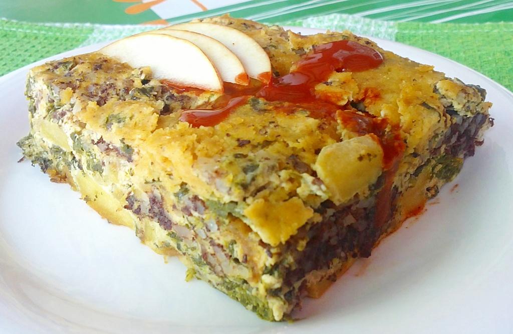 14092012616 Pastel de morcilla, berza y manzana