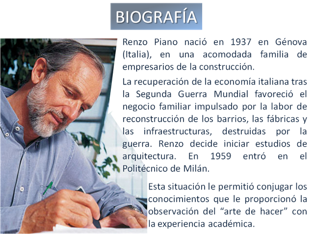 RENZO PIANO: EL CONSTRUCTOR HUMANISTA I RENZO PIANO: EL CONSTRUCTOR HUMANISTA I
