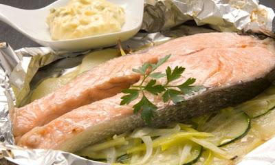 Salmón en papillote Salmón en papillote