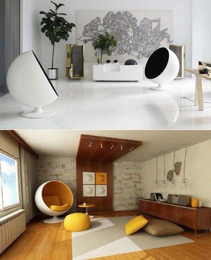 CUESTIÓN DE HUEVOS (III PARTE): BALL Y BUBBLE CHAIR