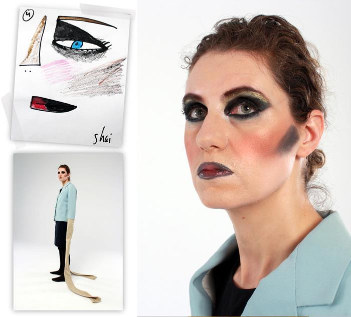 Los maquillajes de Shai para la obra de Ausín Sáinz. Los maquillajes de Shai para la obra de Ausín Sáinz.