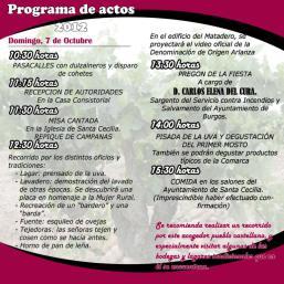 programa santa cecilia 2013 Fiesta de la Vendimia en D.O. Arlanza 7/10/2012