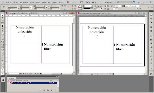 Doble numeración Indesign 7 Doble numeración o paginación Indesign