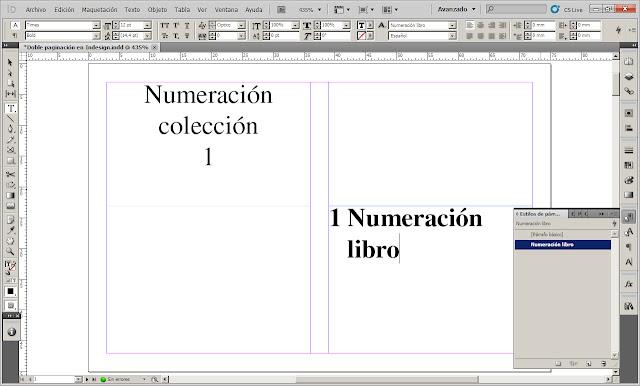 Doble numeración Indesign 4 Doble numeración o paginación Indesign