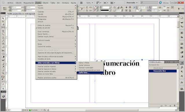 Doble numeración Indesign 5 Doble numeración o paginación Indesign