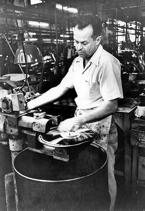 Fabricación de un disco de vinilo