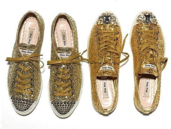 sneakers-glitter miu-miu Las 3 piezas claves del mes de octubre