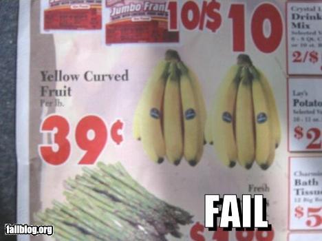 frutaamarillacurvada Fail = meter la gamba