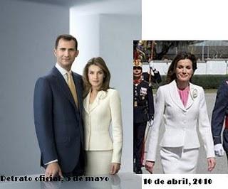 Dña Letizia, de blanco, con el Presidente de México y su esposa