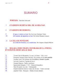 Portada y sumario de Ágora nº 29, edición digital Portada y sumario de Ágora nº 29, edición digital