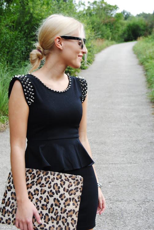 LBD with leopard print.