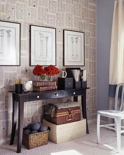 Mar idea: empapelar con papel de periódico Mar idea: empapelar con papel de periódico