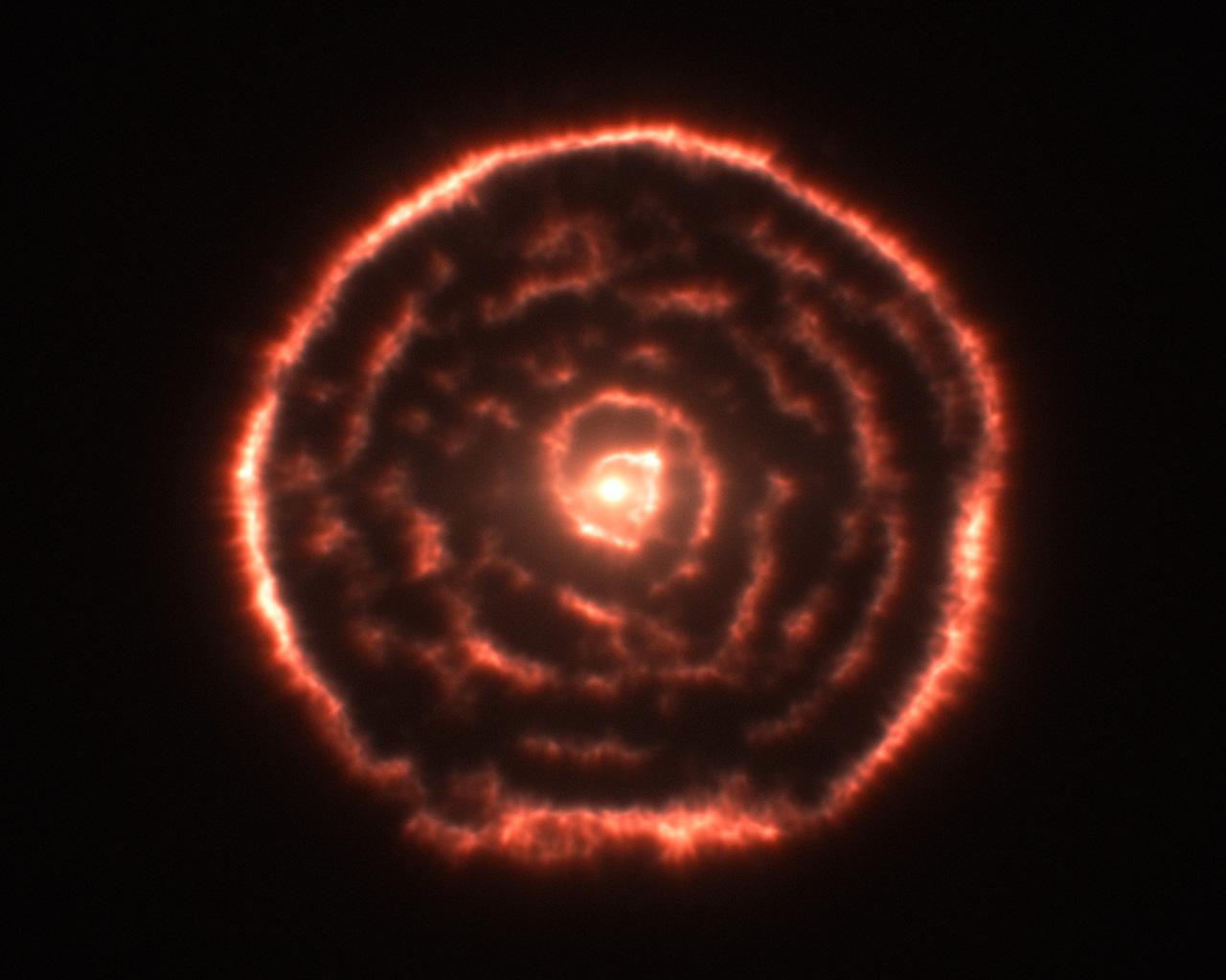 ALMA localiza una sorprendente estructura espiral