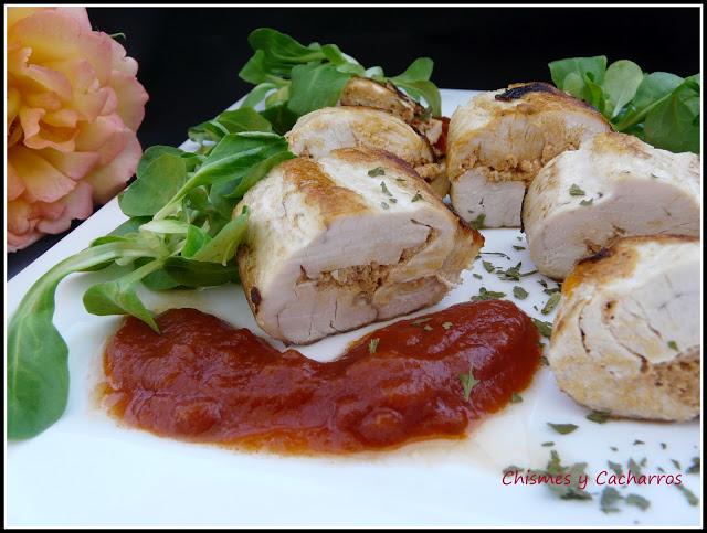 Pechuga de Pollo Rellena de Sobrasada Pechuga de Pollo Rellena de Sobrasada