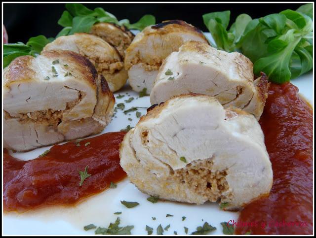 Pechuga de Pollo Rellena de Sobrasada Pechuga de Pollo Rellena de Sobrasada