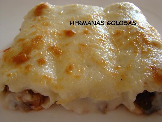 CANELONES DE PISTO CON ATÚN CANELONES DE PISTO CON ATÚN