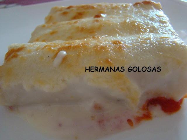 CANELONES DE PISTO CON ATÚN CANELONES DE PISTO CON ATÚN