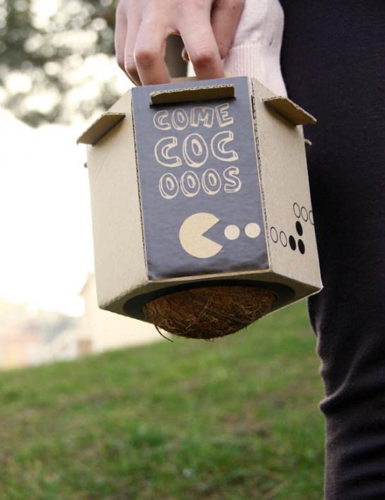 Un packaging para cocos al estilo PacMan