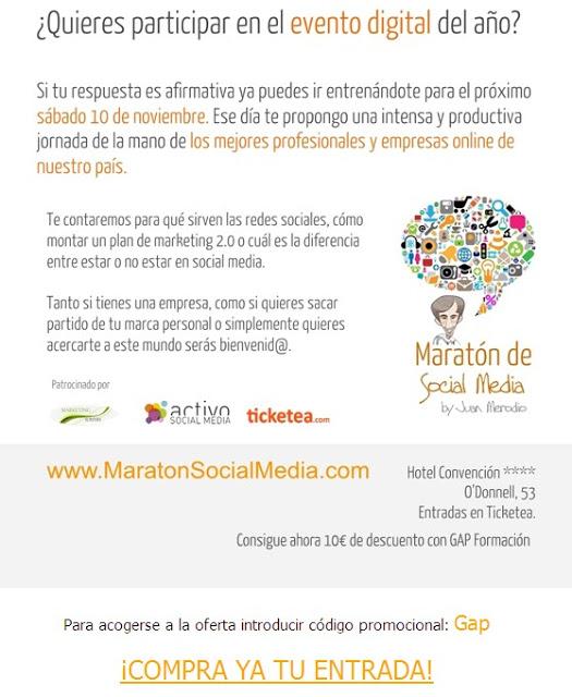 Maratón de Social Media ¿Aún no te has apuntado? Maratón de Social Media ¿Aún no te has apuntado?