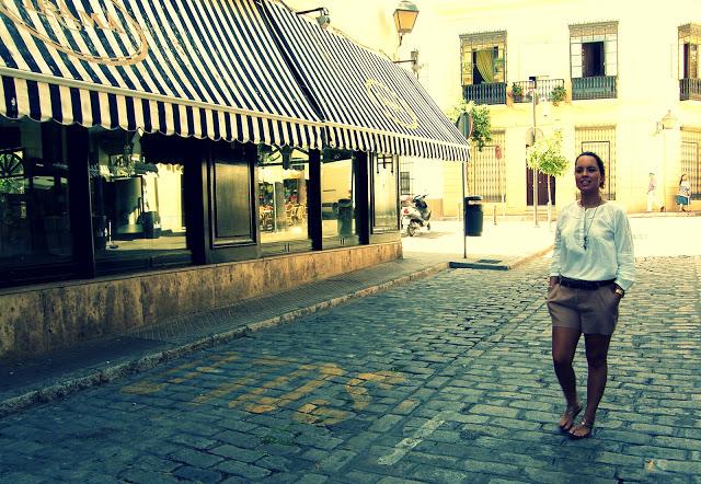 SOFT SHORTS + WHITE BLOUSE SOFT SHORTS + WHITE BLOUSE