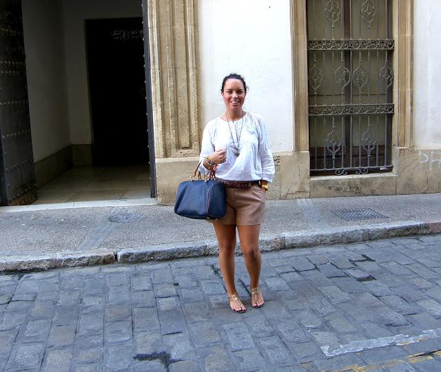 SOFT SHORTS + WHITE BLOUSE SOFT SHORTS + WHITE BLOUSE