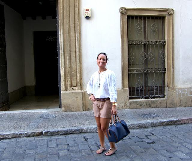 SOFT SHORTS + WHITE BLOUSE SOFT SHORTS + WHITE BLOUSE