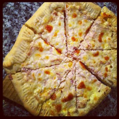 Pizza a la Carbonara (y Carbonara de Atún) Pizza a la Carbonara (y Carbonara de Atún)