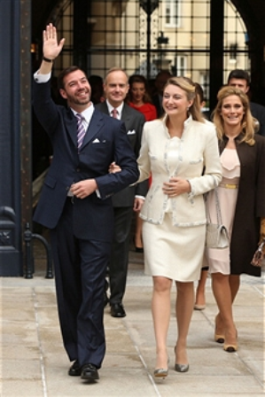 Stephanie de Lanoy vistió de Chanel en su boda civil con Guillermo de Luxemburgo
