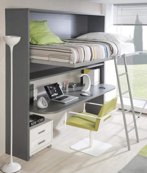 Mueble Juvenil - litera abatible con escritorio integrado 2 - rimobel Mueble Juvenil - litera abatible con escritorio integrado 2 - rimobel