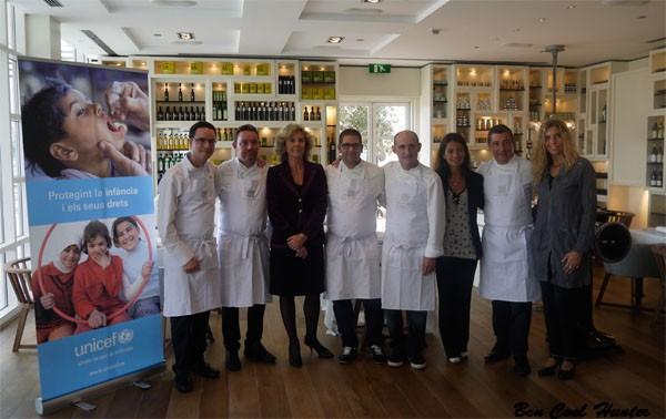 unicef hotel arts chef Paco Morales, Albert Adrià, Anna Folch, Dani García, Paco Pérez, Rivero Delgado, Joan Roca, y Dolors Vilamitjana