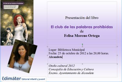 Presentación de El club de las Palabras Prohibidas en Alcaudete Presentación de El club de las Palabras Prohibidas en Alcaudete